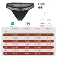 Tanga Menstruel Pivoine-Flux Léger - Coton Bio